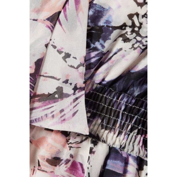 💕MISA LOS ANGELES💕 Merce Dress ~ Purple Floral Print Large EUC - Picture 10 of 12